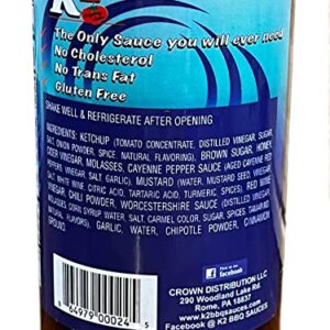 Barbeque Sauce-K2 Everything Sauce- Alternative to Pink Sauce| Ketchup| Barbeque Sauce| Steak Sauce| Hot Sauce| Wing Sauce| Stir Fry- No Cholesterol| No Trans Fat| Gluten Free- 12oz Bottle| (2 pack) (Original)