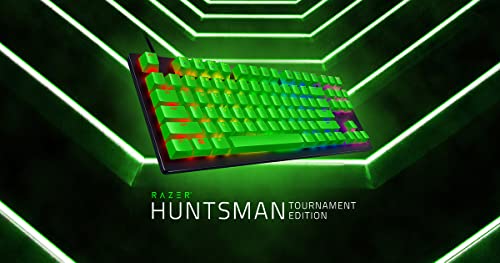 Razer Huntsman Tournament Edition - Compact Gaming Keyboard with Razer Linear Optical Switches - Green Keycaps - US Layout (Renewed)