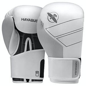hayabusa s4 leather boxing gloves for women & men – white, 16oz