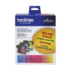 brother international, 3 pk – 1 cyan, magenta,yellow (catalog category: printers- inkjet/dot matrix / inkjet cartridges)