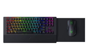 razer turret wireless mechanical gaming keyboard & mouse combo for pc, xbox one, xbox series x & s: chroma rgb/dynamic lighting – retractable magnetic mouse mat – 40hr battery, classic black