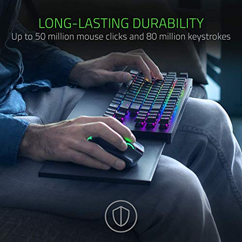 Razer Turret Wireless Mechanical Gaming Keyboard & Mouse Combo for PC, Xbox One, Xbox Series X & S: Chroma RGB/Dynamic Lighting - Retractable Magnetic Mouse Mat - 40hr Battery, Classic Black