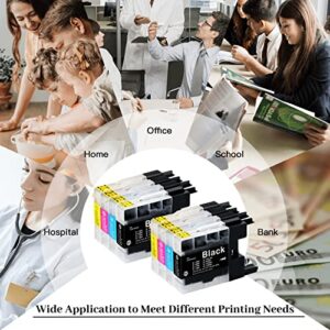 JoyPrinting Compatible LC75 LC71 LC79 Brother Ink Cartridges Work for Brother MFC J435W J280W J825DW J430W J835DW J625DW J425W J6710DW J5910DW J6510DW (Black, Cyan, Magenta, Yellow, 8-Pack)