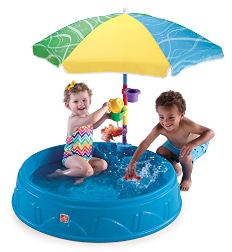 Step2 Play & Shade Pool for Toddlers | Plastic Kids Outdoor Pool, Multicolor