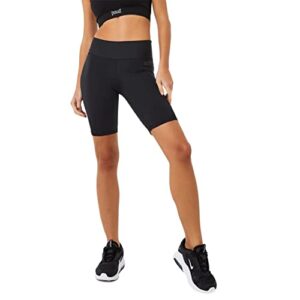 everlast womens mesh cycling shorts elastic waistband black m