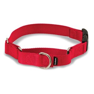 petsafe martingale collar with quick snap buckle, 1″ large, red