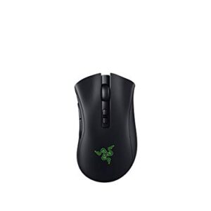 Razer DeathAdder v2 Pro Wireless Gaming Mouse: 20K DPI Optical Sensor - 3X Faster Than Mechanical Optical Switch - Chroma RGB Lighting - 8 Programmable Buttons - Classic Black (Renewed)