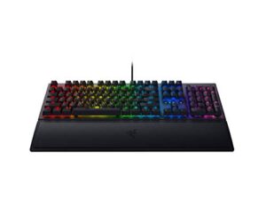 razer blackwidow v3 mechanical gaming keyboard: green mechanical switches – tactile & clicky – chroma rgb lighting – compact form factor – programmable macro functionality (renewed)
