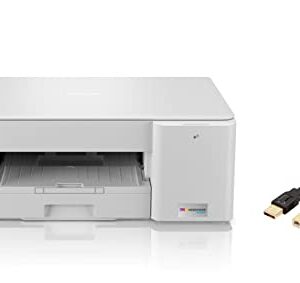 Brother MFC-J12 Series All-in-One Color Inkjet Printer, Copy, Print, and Scan, 9ppm in Color, 150 Sheets, Mobile Printing, Bundle with MTC Printer Cable