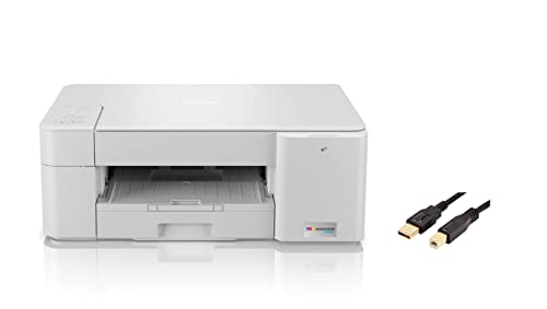 Brother MFC-J12 Series All-in-One Color Inkjet Printer, Copy, Print, and Scan, 9ppm in Color, 150 Sheets, Mobile Printing, Bundle with MTC Printer Cable