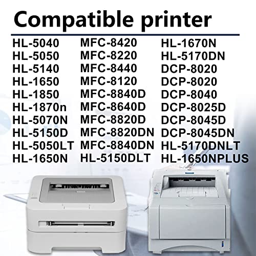 4-Pack (3Toner+1Drum) Compatible TN-540 Toner Cartridge and DR-510 Drum Unit Replacement for Brother DCP-8020 DCP-8025D HL-5040 HL-5050 HL-5050LT MFC-8420 MFC-8820D Printer Toner - Sold by Cobaprint