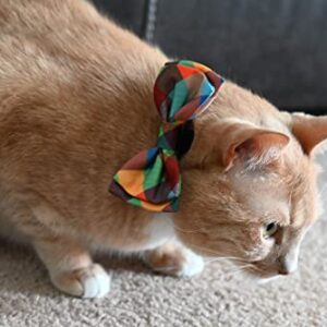 H&K Bow Tie for Pets | Fall Check (Small) | Velcro Bow Tie Collar Attachment | Fun Bow Ties for Dogs & Cats | Cute, Comfortable, and Durable | Huxley & Kent Bow Tie