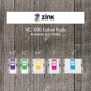 Brother Genuine CZ-1002 Continuous Length ½” (0.5”) 12mm Wide x 16.4 ft. (5 m) Long Label roll Featuring Zink Zero Ink Technology