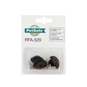 PetSafe Replacement Collar Accessories for Pet Fencing Receiver Collars, 2.5 x 0.45mm x 15mm , Black and Silver,