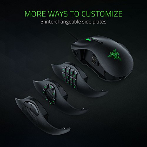 Razer Naga Trinity Gaming Mouse & Tartarus v2 Gaming Keypad: Mecha-Membrane Key Switches - 32 Programmable Keys - Customizable Chroma RGB Lighting - Programmable Macros - Classic Black