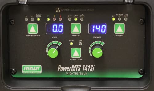 New 2022 PowerMTS 141Si MIG/TIG/Stick 140 Amp IGBT Welder 110v Input Voltage