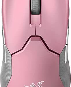 Razer Viper Ultralight Ambidextrous Wired Gaming Mouse: - 16K DPI Optical Sensor - Chroma RGB Lighting - 8 Programmable Buttons - Drag-Free Cord - Non-Retail Packaging - Quartz Pink