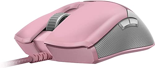 Razer Viper Ultralight Ambidextrous Wired Gaming Mouse: - 16K DPI Optical Sensor - Chroma RGB Lighting - 8 Programmable Buttons - Drag-Free Cord - Non-Retail Packaging - Quartz Pink