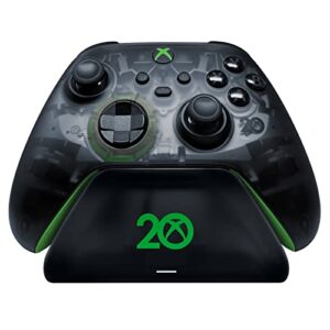 razer universal quick charging stand for xbox series x|s: magnetic secure charging – perfectly matches 20th anniversary xbox wireless controller – usb powered (controller sold separately)