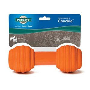petsafe sportsmen chuckle interactive dog toy with noise maker – use with food or treats