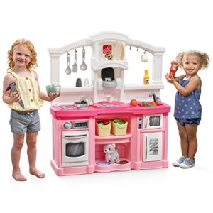 step2 fun with friends kitchen set for kids – includes toy kitchen accessories, interactive features for pretend play – indoor/outdoor toddler playset – dimensions: 40.88″ h x 35.75″ w x 12.5″ d