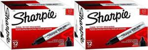 sharpie 15001 sharpie pro king size chisel tip permanent markers, 24 markers