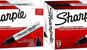 Sharpie 15001 Sharpie Pro King Size Chisel Tip Permanent Markers, 24 Markers