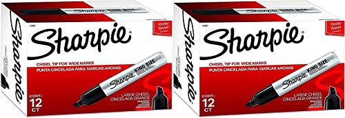 Sharpie 15001 Sharpie Pro King Size Chisel Tip Permanent Markers, 24 Markers