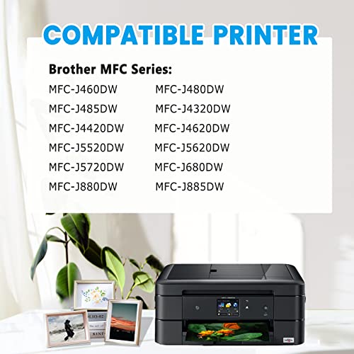 BINKSYLER Compatible LC203 XL Ink Cartridge Replacement for Brother LC203 LC201 LC203XL LC201XL work with Brother MFC-J460DW J480DW J485DW J680DW J880DW J885DW MFC-J4320DW J4420DW(6B,4C,4M,4Y)18-Pack