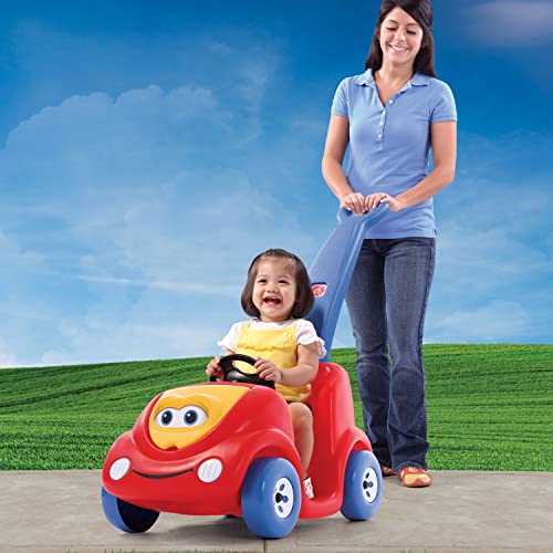 Step2 Push Around Buggy Ride On Toddler Push Car, Red – Ride On Toy with Included Safety Belt, Comfortable Handle, Realistic Wheel for Pretend Play – Push Toy Makes a Great Stroller Alternative