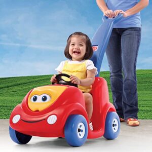 Step2 Push Around Buggy Ride On Toddler Push Car, Red – Ride On Toy with Included Safety Belt, Comfortable Handle, Realistic Wheel for Pretend Play – Push Toy Makes a Great Stroller Alternative