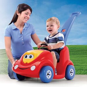 Step2 Push Around Buggy Ride On Toddler Push Car, Red – Ride On Toy with Included Safety Belt, Comfortable Handle, Realistic Wheel for Pretend Play – Push Toy Makes a Great Stroller Alternative