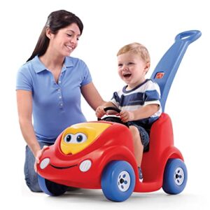 Step2 Push Around Buggy Ride On Toddler Push Car, Red – Ride On Toy with Included Safety Belt, Comfortable Handle, Realistic Wheel for Pretend Play – Push Toy Makes a Great Stroller Alternative