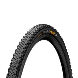 continental terra trail 700 x 40 coffee sidewall foldable bike tire with shieldwall tr + puregrip – black
