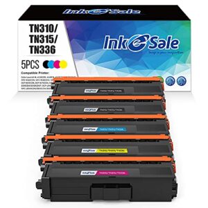 ink e-sale compatible toner cartridge replacement for brother tn336 tn315 tn310 tn331 2kcmy 5-pack for brother hl-l8350cdw hl-4150cdn mfc-l8850cdw mfc-9970cdw mfc-l8600cdw