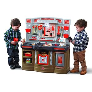 Step2 Big Builders Pro Kids Workbench – Includes 45 Toy Workbench Accessories, Interactive Features for Realistic Pretend Play – Indoor/Outdoor Kids Tool Bench – Dimensions 34" H x 38.5" W x 27.5" D