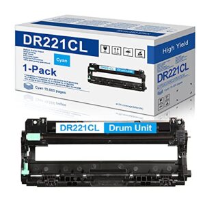 compatible 1-cyan dr221cl dr 221cl drum unit replacement for brother dr-221cl dr221 hl-3140cw hl-3170cdw hl-3180cdw mfc-9130cw mfc-9330cdw mfc-9340cdw printer