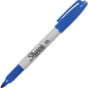 Sharpie 30003 Permanent Markers, 2 Packs of 12 Markers Each for a Total of 24 Markers, Blue; Alcohol-based Ink is Quick-drying and Nontoxic; Durable Ink is Fade-resistant and Water-resistant