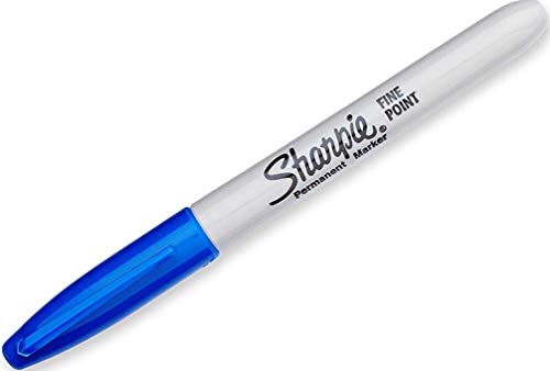 Sharpie 30003 Permanent Markers, 2 Packs of 12 Markers Each for a Total of 24 Markers, Blue; Alcohol-based Ink is Quick-drying and Nontoxic; Durable Ink is Fade-resistant and Water-resistant