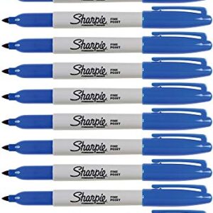 Sharpie 30003 Permanent Markers, 2 Packs of 12 Markers Each for a Total of 24 Markers, Blue; Alcohol-based Ink is Quick-drying and Nontoxic; Durable Ink is Fade-resistant and Water-resistant