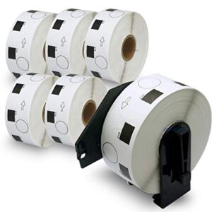 betckey – compatible round labels replacement for brother dk-1218 (0.94″ dia), use with brother ql label printers [6 rolls + 1 reusable cartridge]