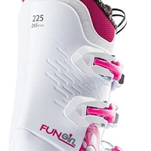 Rossignol Fun Girl 4 Ski Boots, Girls, White, 25.5