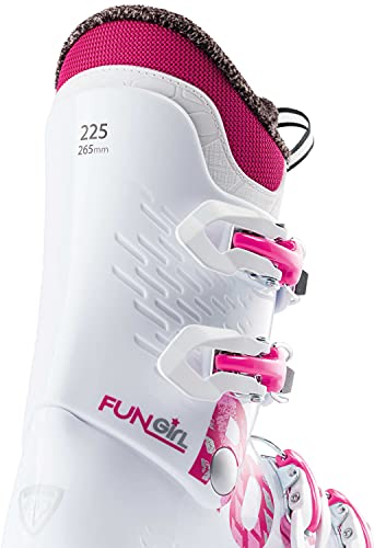 Rossignol Fun Girl 4 Ski Boots, Girls, White, 25.5