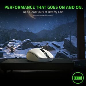 Razer Orochi V2 Mobile Wireless Gaming Mouse: Ultra Lightweight - 2 Wireless Modes - Up to 950hrs Battery Life - Mechanical Mouse Switches - 5G Advanced 18K DPI Optical Sensor - White (Renewed)