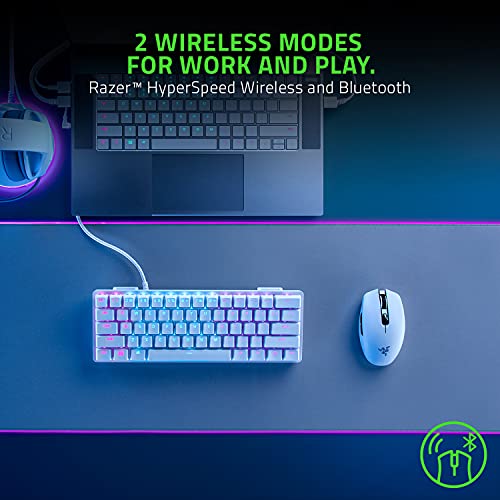 Razer Orochi V2 Mobile Wireless Gaming Mouse: Ultra Lightweight - 2 Wireless Modes - Up to 950hrs Battery Life - Mechanical Mouse Switches - 5G Advanced 18K DPI Optical Sensor - White (Renewed)