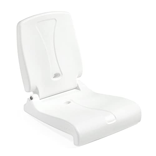 Step2 Flip Seat – White – Foldable, Portable Seat Stays in Place on Edges of Pools, Docks and Tailgates – Ideal for Pool Edge, Beach, Tailgating, Camping, Back Support While Sitting on Floor and More