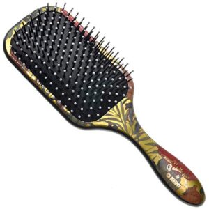 kent lpb1 large paddle cushioned hair brush – grooming, detangling, & smoothing floral print – best everyday brush for medium to long hair