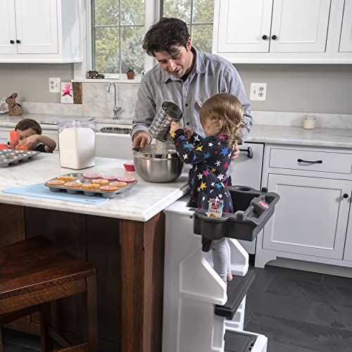 Step2 Mobile Helper Tower – Adjustable Height Step Stool and Tower Stand for Toddlers with Built-in Storage