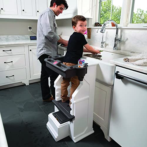 Step2 Mobile Helper Tower – Adjustable Height Step Stool and Tower Stand for Toddlers with Built-in Storage