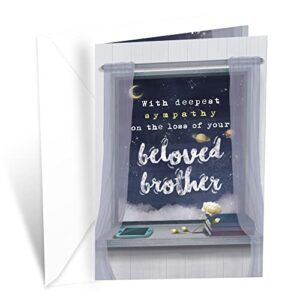 sympathy card loss of brother | made in america | eco-friendly | thick card stock with premium envelope 5in x 7.75in | packaged in protective mailer | prime greetings